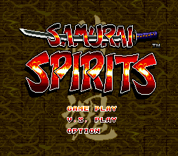 Samurai Spirits (Japan) (Beta) Title Screen